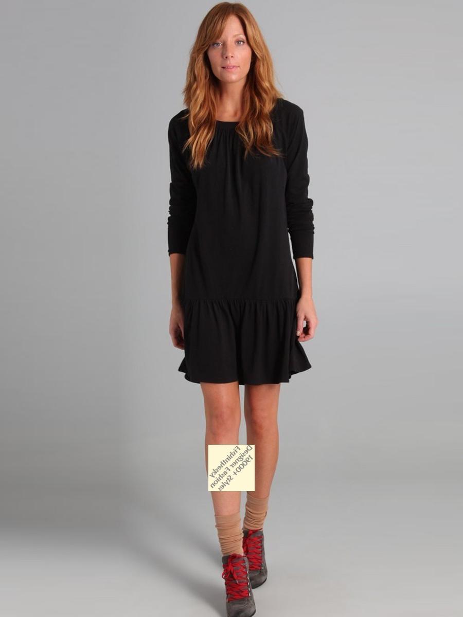 Sheath   Column Scoop Long Sleeves Short   Mini Chiffon Black Little Black