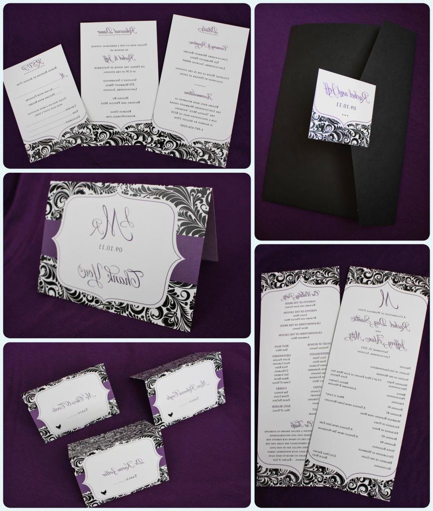 Purple & Black Floral Damask