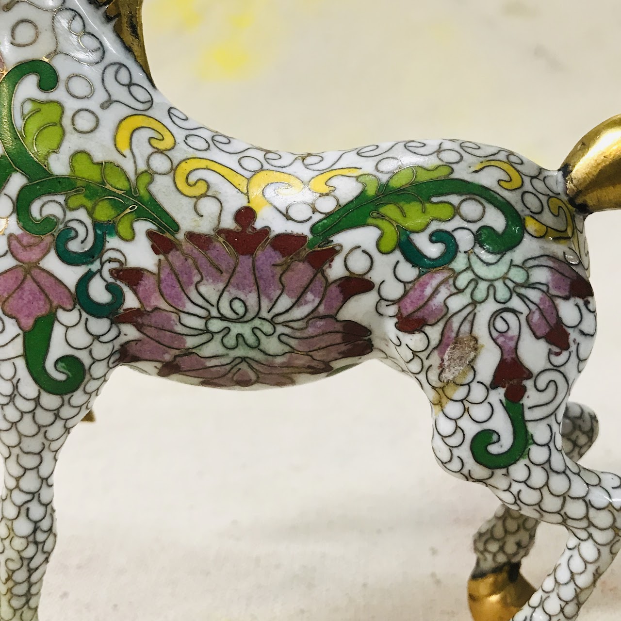 Cloisonne Small Horse Pair #2