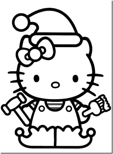 colorear hello kitty navidad (6)