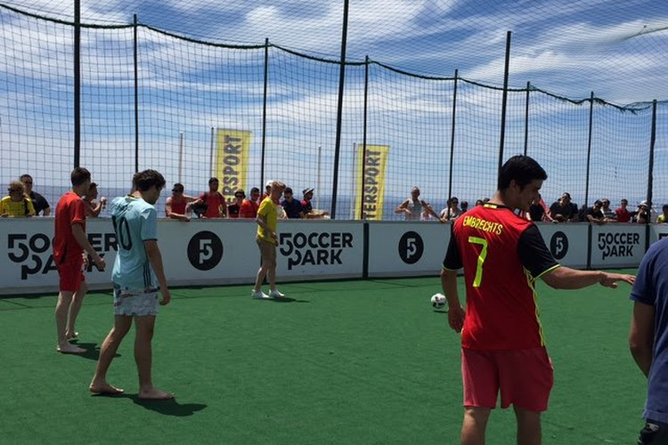 De Belgische en Zweedse fans haspelden ondertussen al hun wedstrijd af, op het veld én... op de terrasjes!