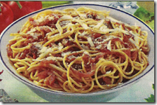 Spaghetti con sugo di manzo