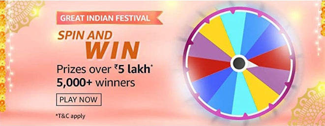 Amazon Great Indian Festival Spin and Win answers of 07th October 2020