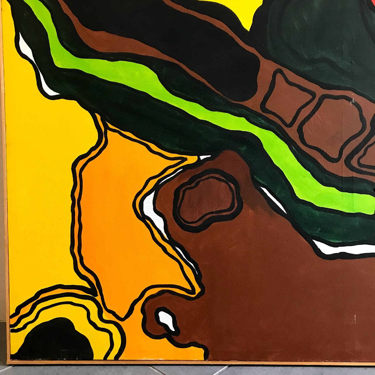 1970s Large Scale Acrylic Painting