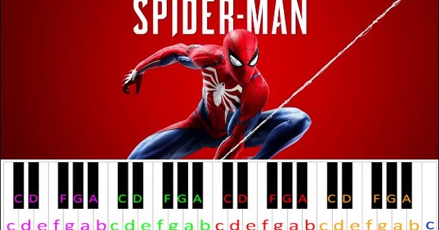 Spiderman Theme Piano Letter Notes