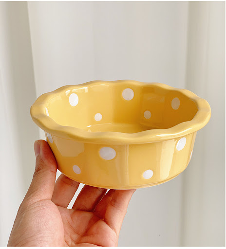 Title 7, Korean Cute Polka Dot Lace Bowl. Serve your fav...