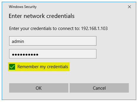 Window Credential