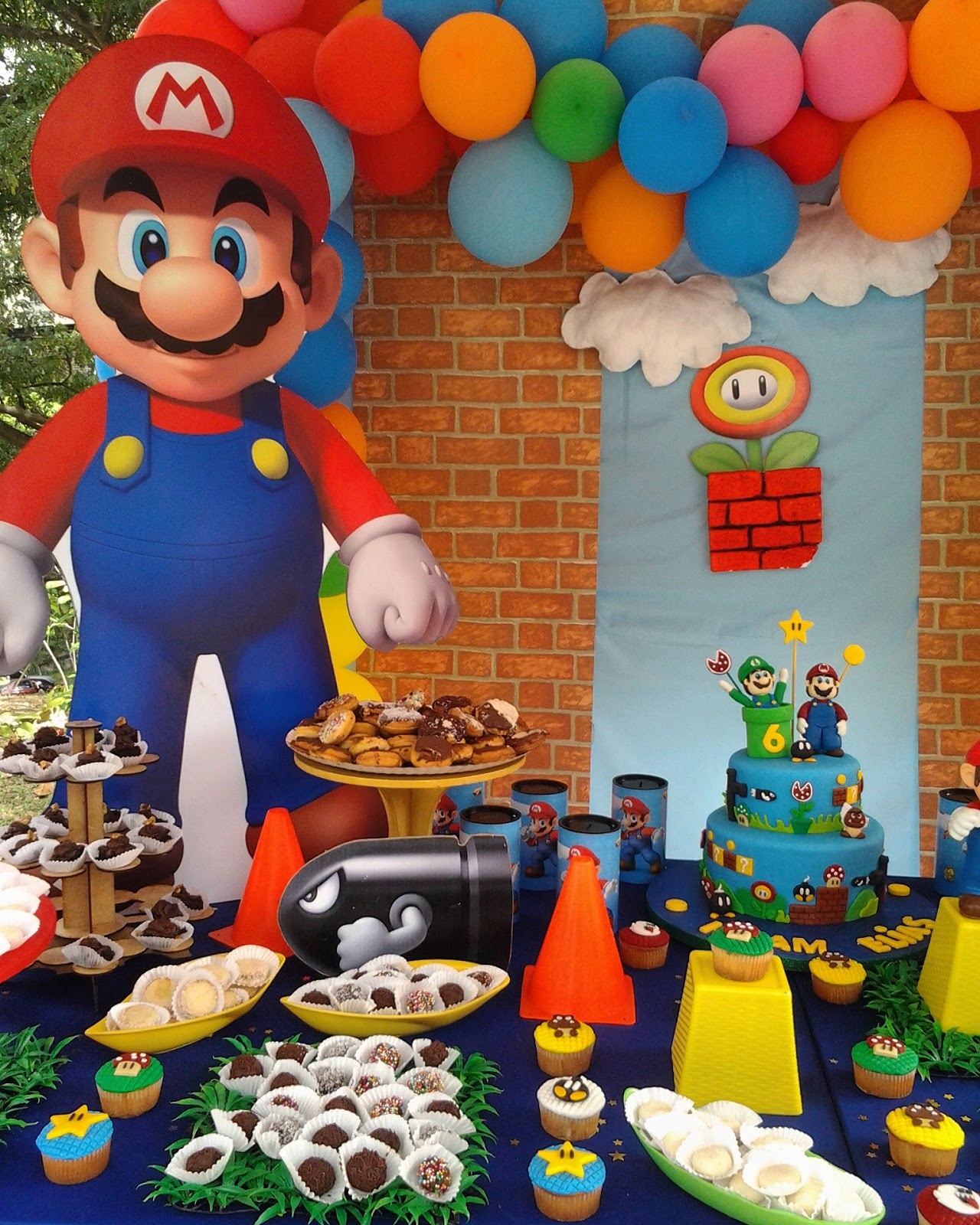 Pkelandia Decoración Temática De Mario Bros Cumpleaños De Issam Elias