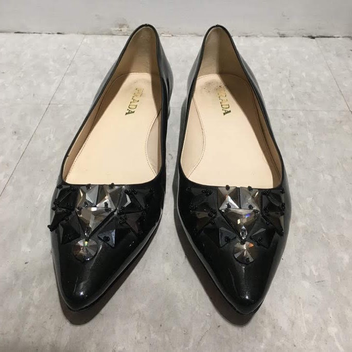 Prada Taffeta Vogue Pointed Toe Skimmer