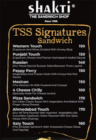 Shakti - The Sandwich Shop menu 4