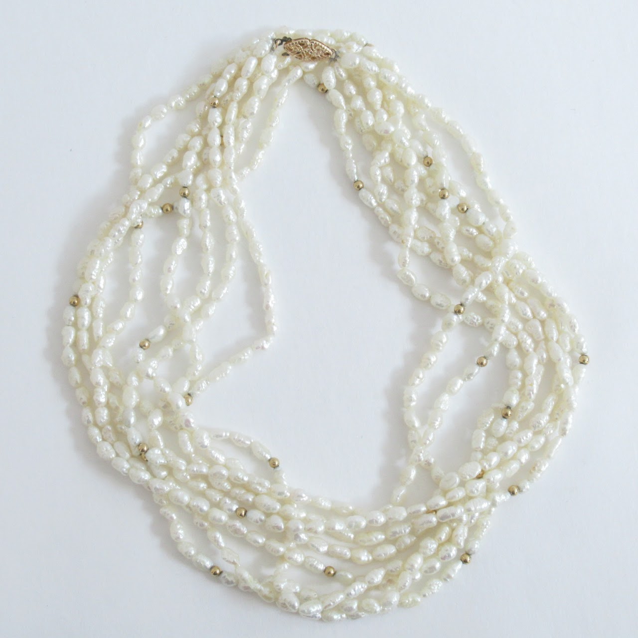 14K Gold & Fresh Water Pearl Necklace