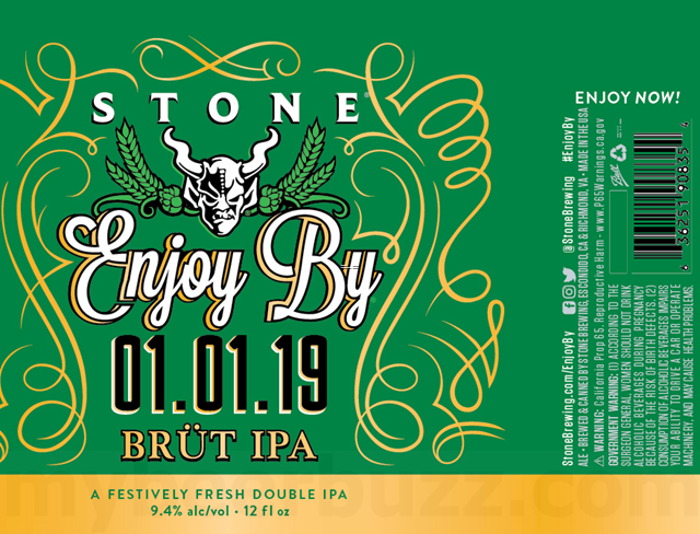 Stone Adding Enjoy By 01.01.19 Brüt IPA