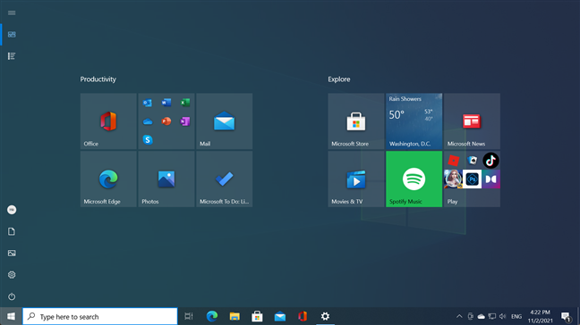 Het startmenu van Windows 11 kan niet op volledig scherm worden weergegeven zoals in Windows 10