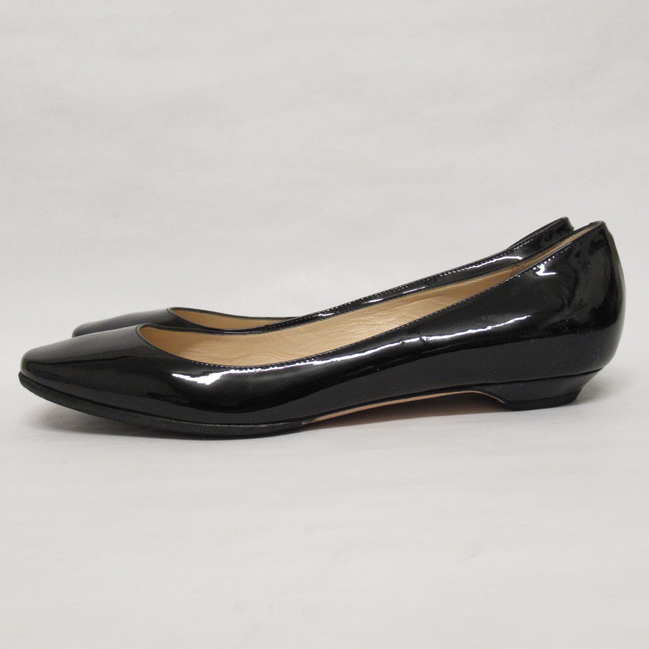 Jimmy Choo Black Patent Leather Flats