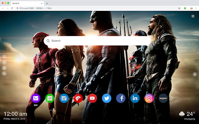 Justice League Popular DC HD New Tabs Theme