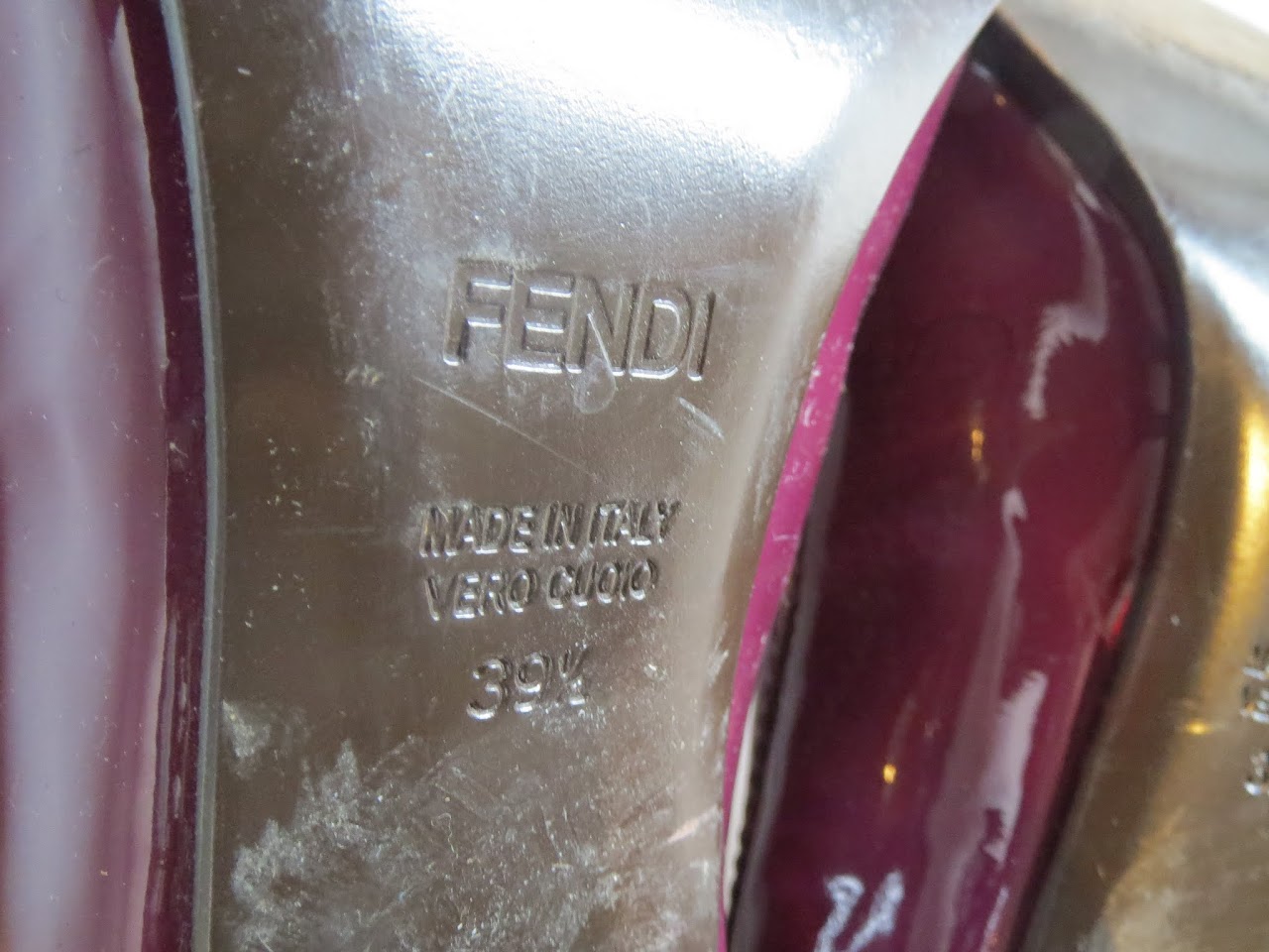 Fendi Purple Patent Pumps