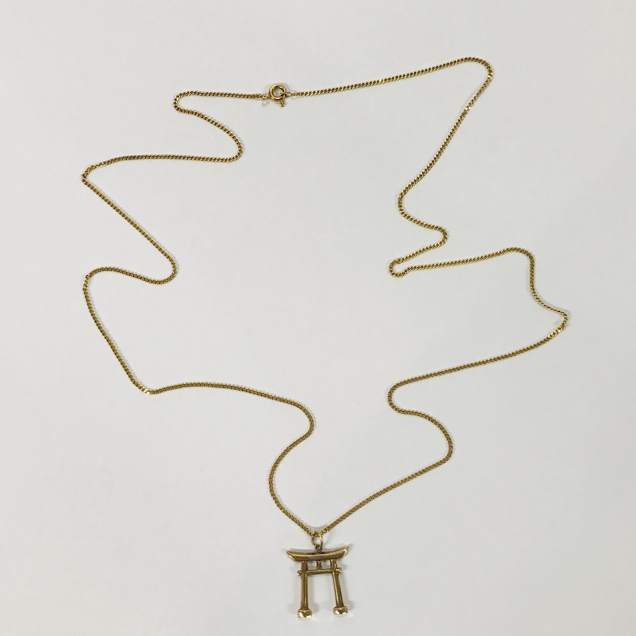 18K Gold Chain with 14K Pendant