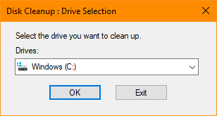 Schijfopruiming, cleanmgr.exe, Windows