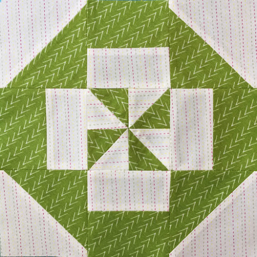 Block 1 - Disappearing pinwheel quilt sampler