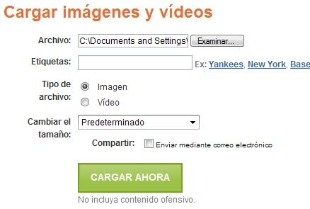 subiendo una imagen a tinypic