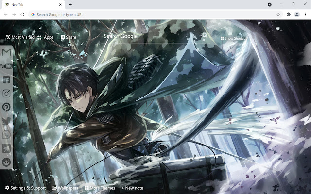 Attack On Titan Levi Wallpaper New Tab