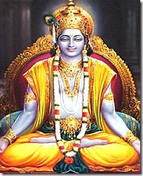 [Krishna meditating]