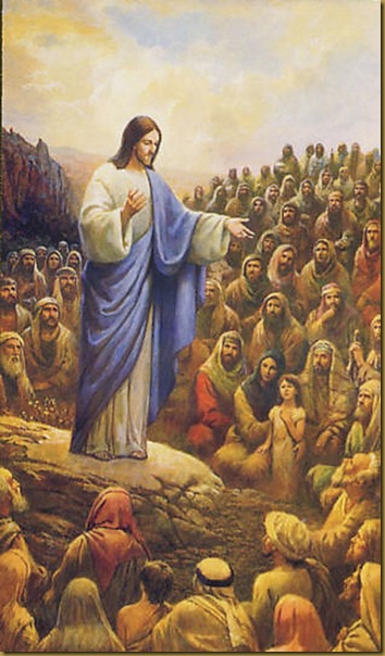 JESUS PREDICANDO EN LA MONTAÑA