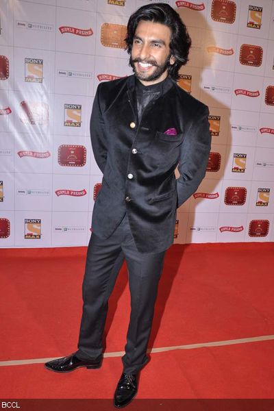 Ranveer Singh sports a new look during the Stardust Awards 2013, held in Mumbai on January 26, 2013. (Pic: Viral Bhayani)