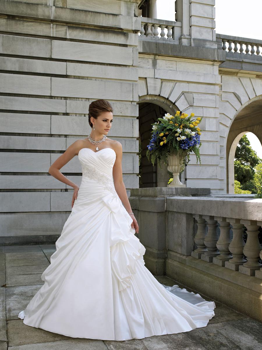 Luxurious Satin A-line Bridal