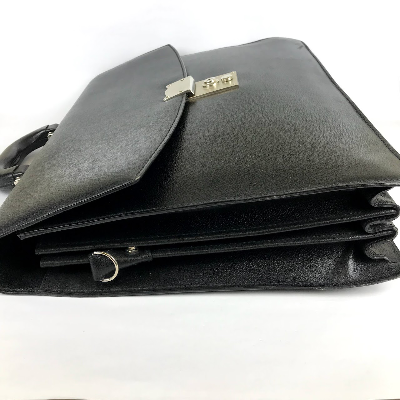 Barneys New York Black Leather Attache