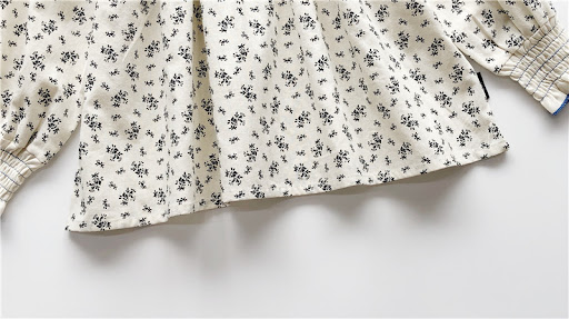 Title 5, Lace collar floral Western baby doll long-sleev...