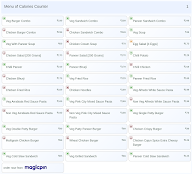 Calories Counter menu 1