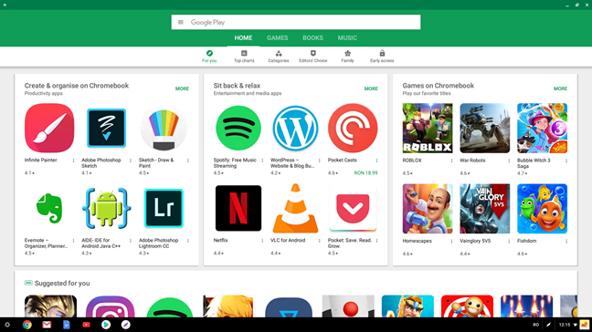 Play Store en Chrome OS