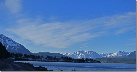 View of Seward and Resurrection Bay from near Lowell Point