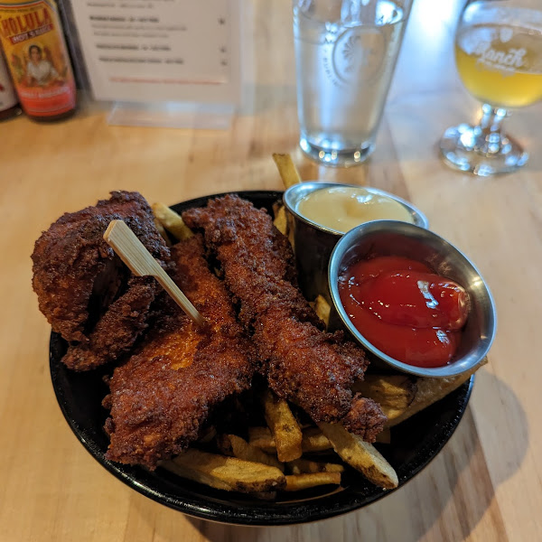 Gluten free chicken tenders and fries