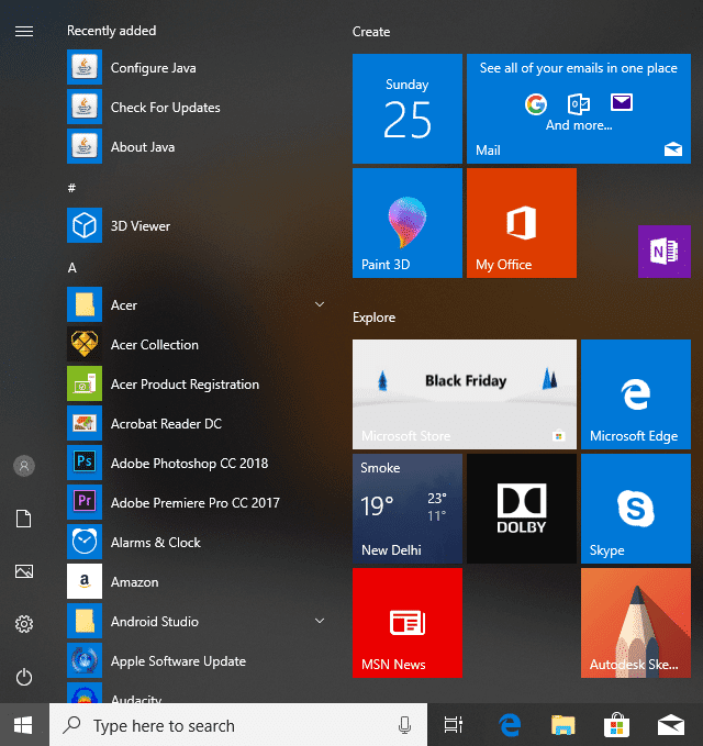 แก้ไขเมนูเริ่มไม่ทำงานใน Windows 10