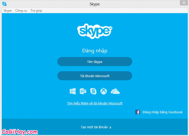 Hoàn thành cài đặt Skype
