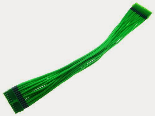  mod/smart Kobra SS Cables 20pin Motherboard Power Extension - UV Green - 16 Inch