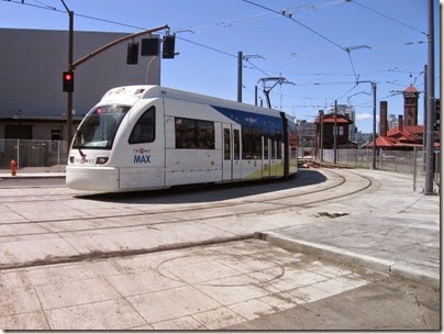 IMG_6063 TriMet MAX Type 4 Siemens S70 LRV #407 at Union Station in Portland, Oregon on May 9, 2009