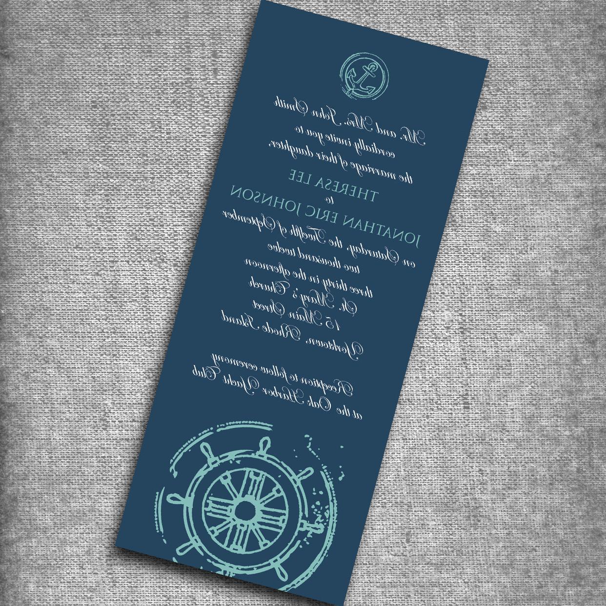 Wedding Invitation Set of 50 Invites, Thanks, Seals, RSVP - Nautical