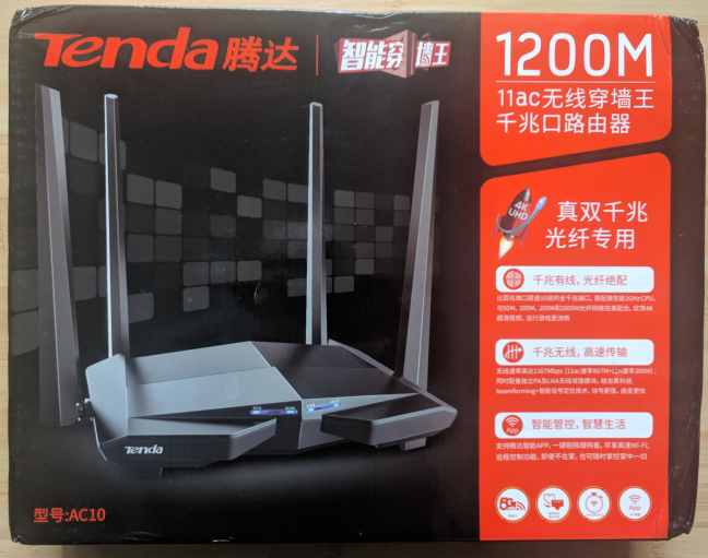 Tenda AC10, AC1200, draadloos, router