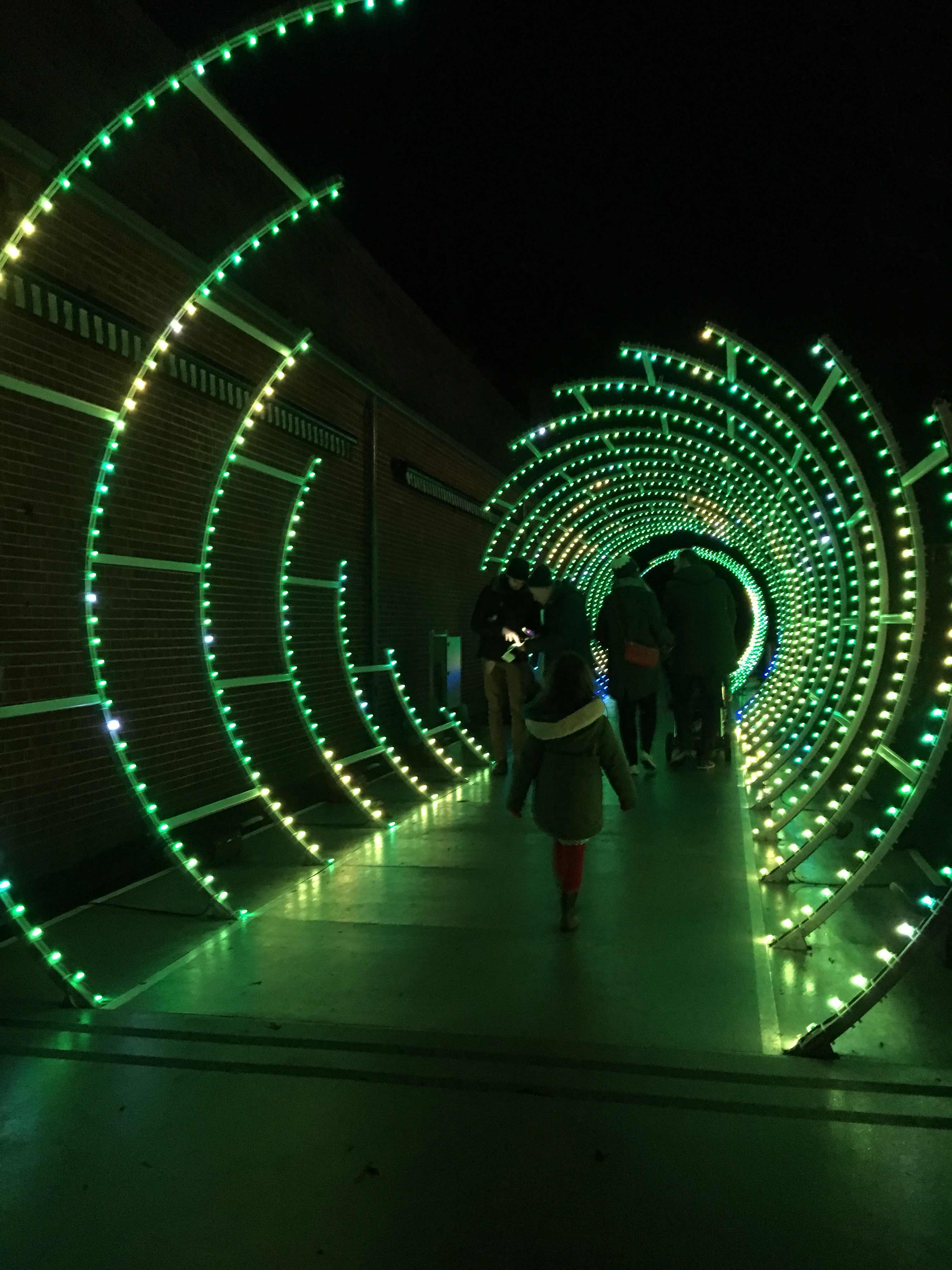 Tunnel of light at Waddesdon Manor