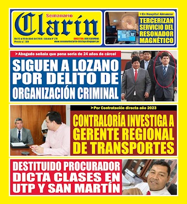 Semanario Clarin Chiclayo - Edicion 278 - Página 1