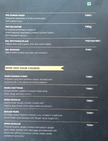 Hotel Padmaja menu 