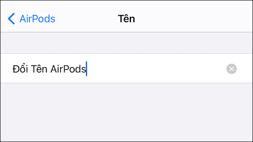 Thực hiện đổi tên cho AirPods