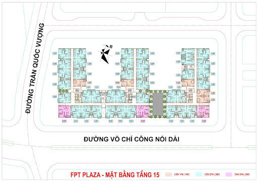 FPT PLAZA 1 Mặt bằng tầng 15