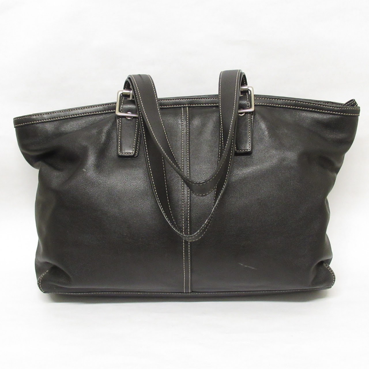 Coach Black Leather Shoulder Tote