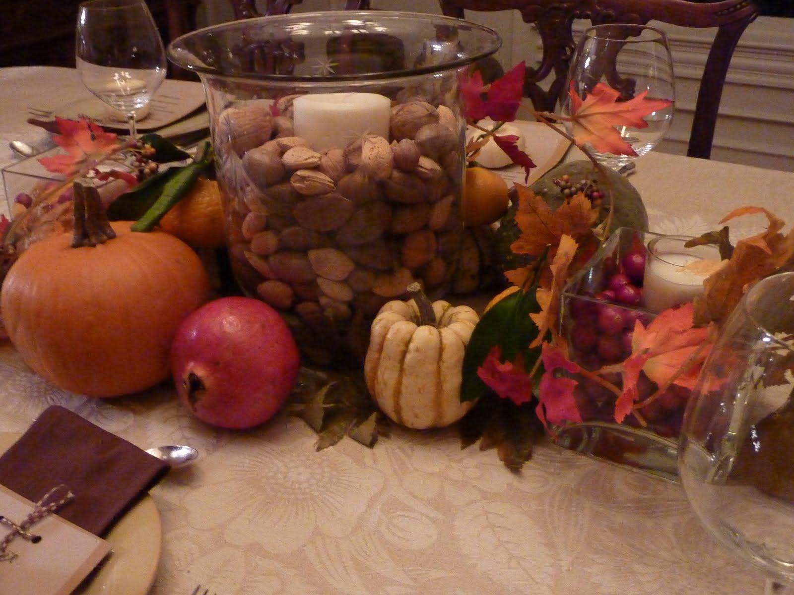 centerpieces with fruit in