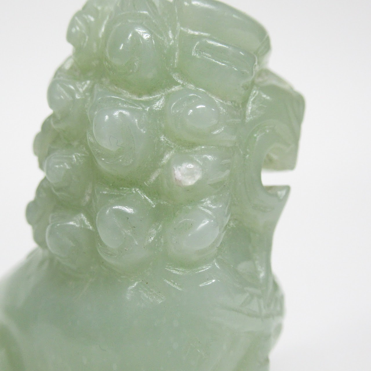 Green Stone Foo Lion Pair