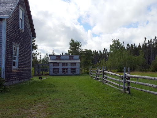 Chiasson house (1920), including the fanciest chicken coop I've ever seen.  From Acadian History Comes Alive in a New Brunswick Village 